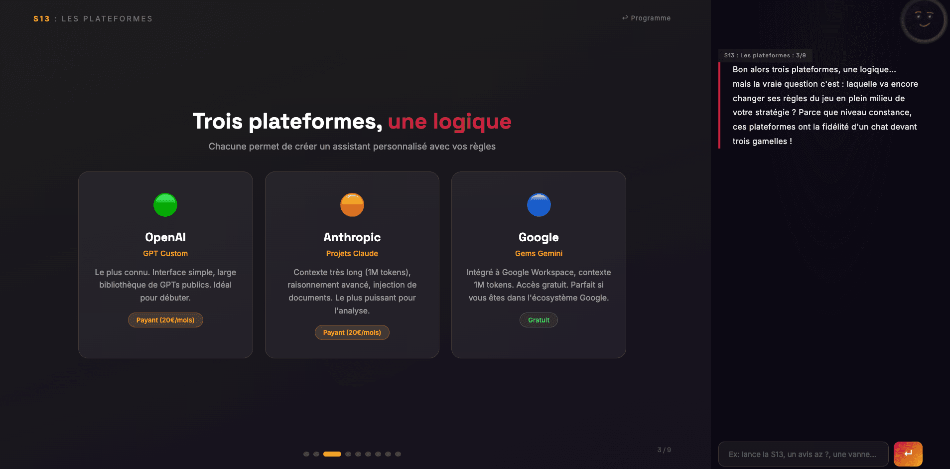 Intervention IA écrite et verbale